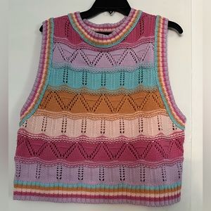 Cropped sweater vest